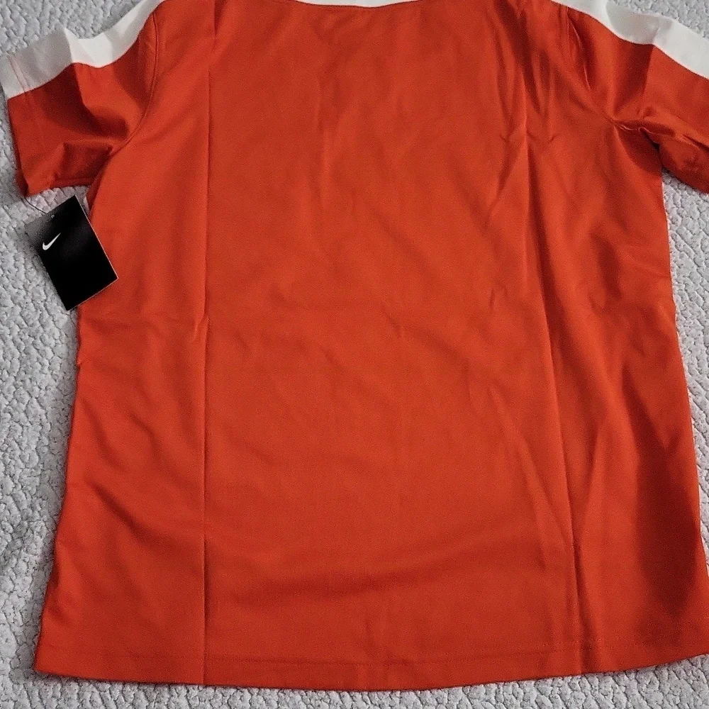 Nike Vibrant Orange and White Womens Sports Tee